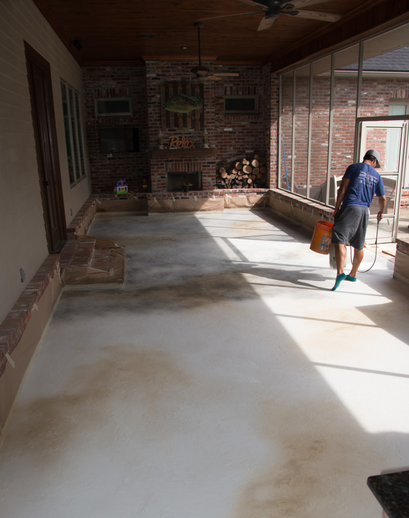 Staining concrete and patio tour